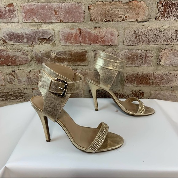 Guess gold rhinestone strappy heels 8 - Picture 4 of 8